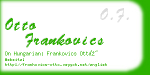 otto frankovics business card